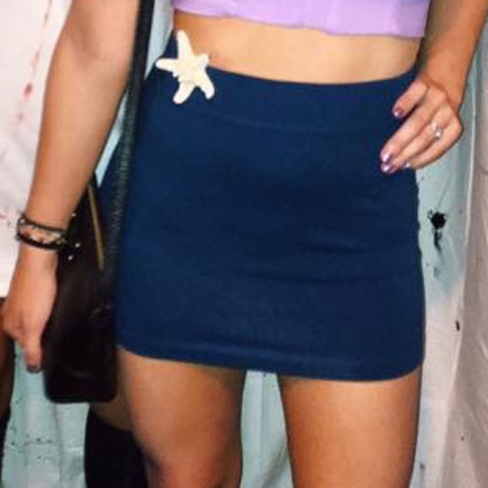 Nollie dark turquoise pencil skirt